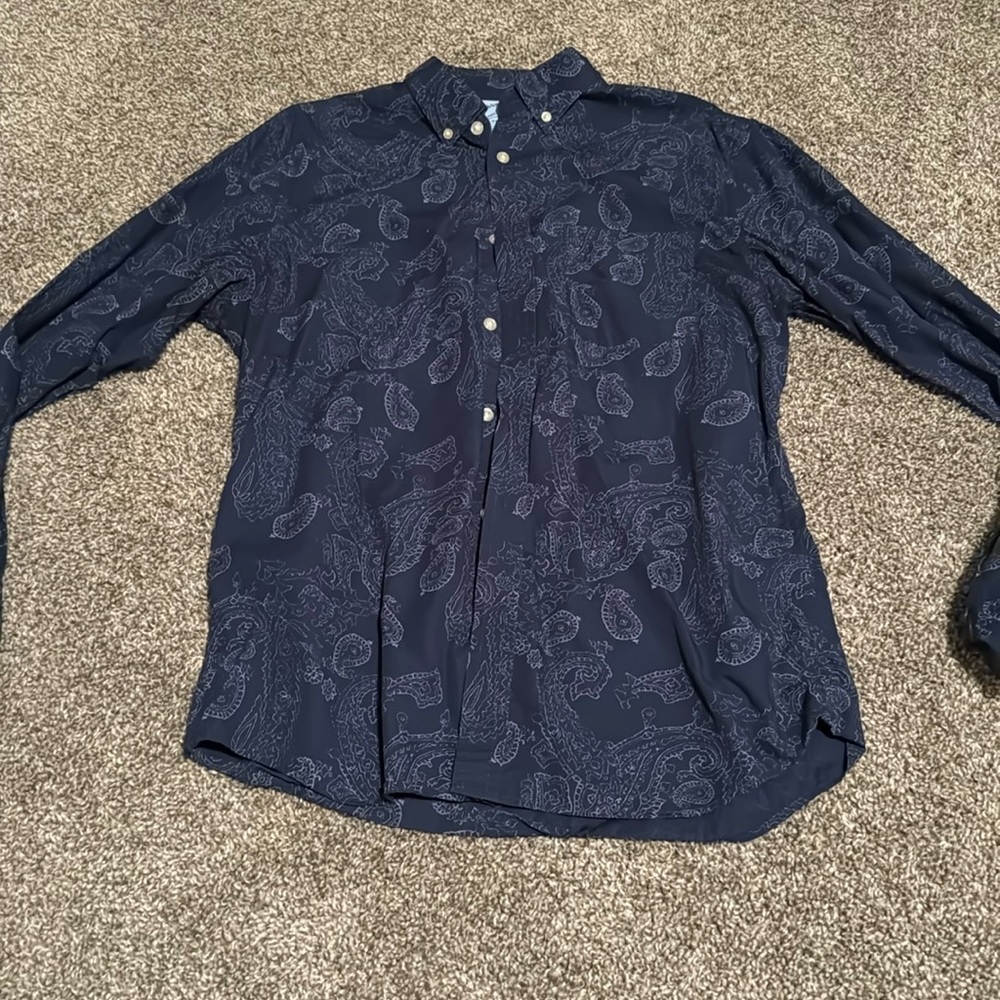 Banana republic paisley button down